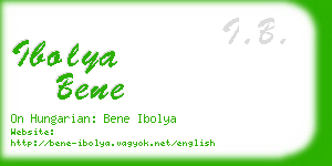 ibolya bene business card